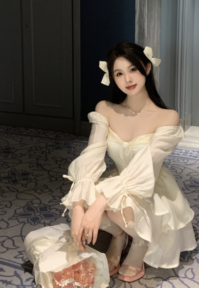 X525 spring dress super fairy เดรสสไตส์เกาหลีสวยน่ารัก