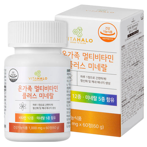 Vitahalo Whole Family Multi-Vitamin Plus Mineral, 60 เม็ด, 1ea