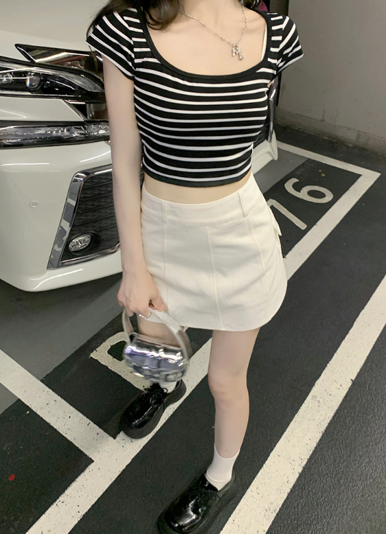 X614 New slim A-line skirt กระโปรงลุคสวยน่ารักสไตส์เกาหลี