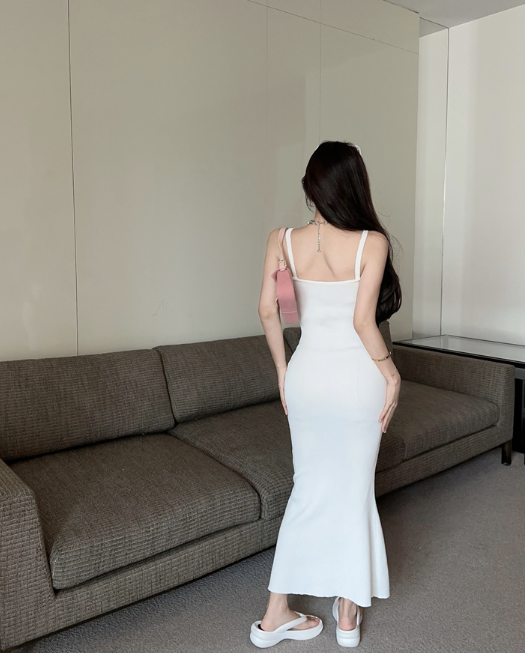 X545 Slim suspender dress niche long pure desire skirt