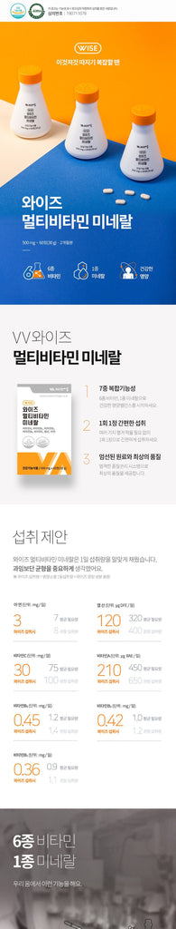 Vitamin Village Wise Multi-Vitamin Mineral, 60 Tablets, 3ea