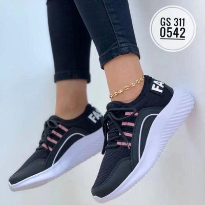 Mesh Sneakers Women Lace Up Running Shoes