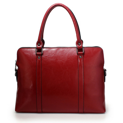 Fashionable lady leather briefcase