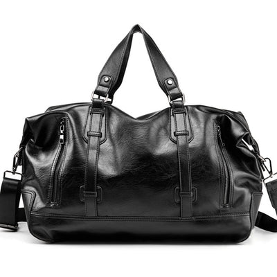 Large-capacity business handbag leather travel bag gym bag fashion men short-distance travel bag men