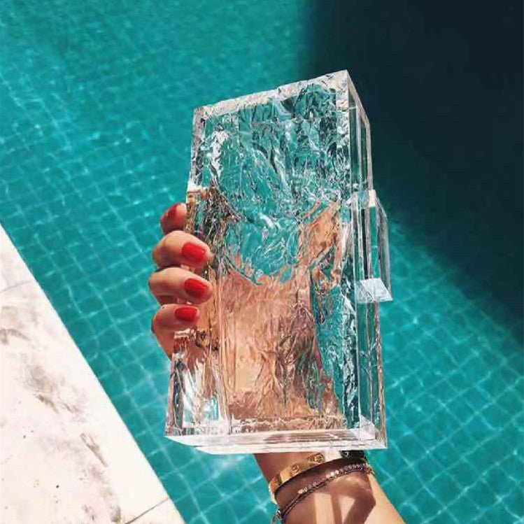 Acrylic transparent clutch