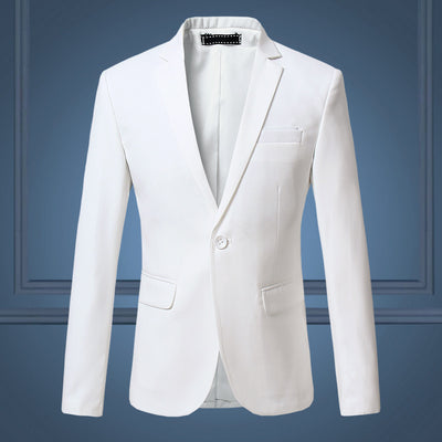 Men's one-button slimming blazer jacket