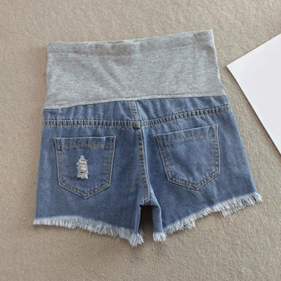 Spring autumn ripped shorts denim belly pants