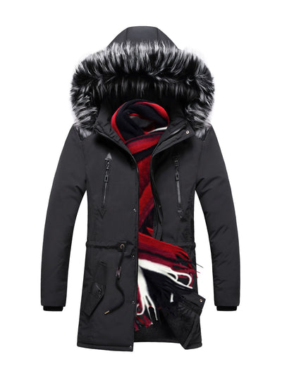 Men Thick Parka Coat Winter Warm Hooded