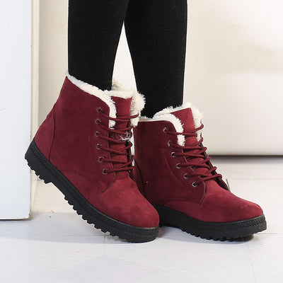 Winter Snow Boots With Warm Plush Ankle Boots For Women Shoes