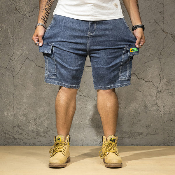 Denim Shorts Straight Casual Tooling Plus Size Trendy Men's Jeans For Men