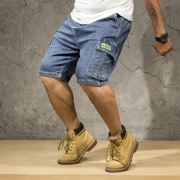 Denim Shorts Straight Casual Tooling Plus Size Trendy Men's Jeans For Men