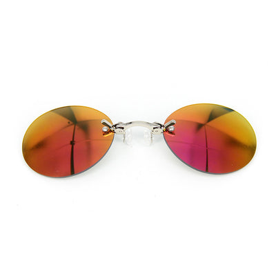 Sunglasses Metal Round Frame Mini Glasses for Men and Women
