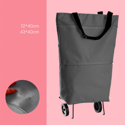 Home Folding Tug Bag Wheel Shopping Travel Bag  Shopping Cloth Bag Luggage Bag Folding Shopping Bag