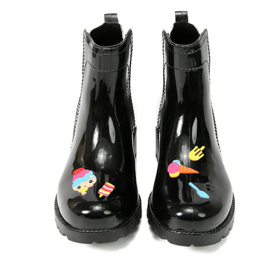 Women's Martin Rain Boots Wear Waterproof Low-Top Rain Boots