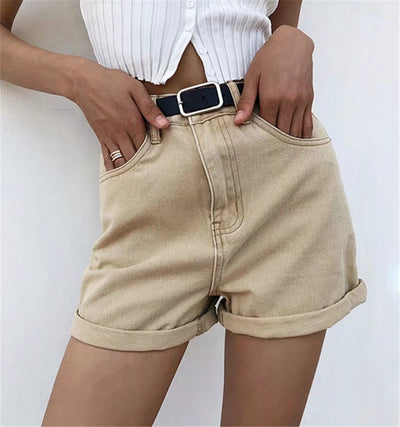 Summer New Denim Shorts Sexy Bag Hip Curled Denim Hot Pants