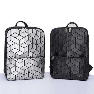 Geometric Diamond Backpack Men And Women Computer Backpack