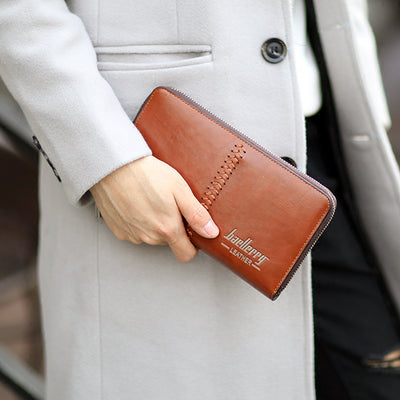 Leather Men's Clutch Bag Multifunctional Wallet Men