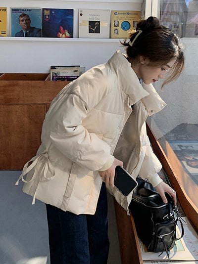 Parka Jacket Women's Autumn Winter New Style Korean Loose Warm and Hand Stuffed Bread Female Trend