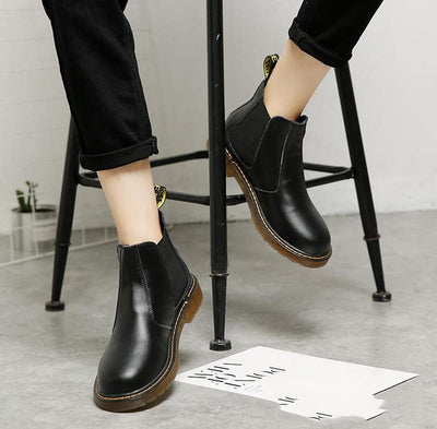 Vintage Leather Short Boots For Men