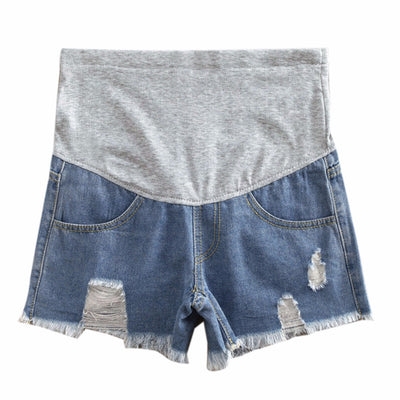 Spring autumn ripped shorts denim belly pants