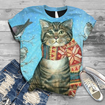 Women's T-shirt Cat Cool 3D Casual City Top