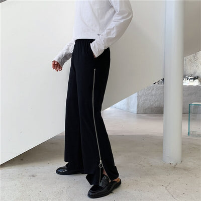 High-cut wide-leg pants for men and women