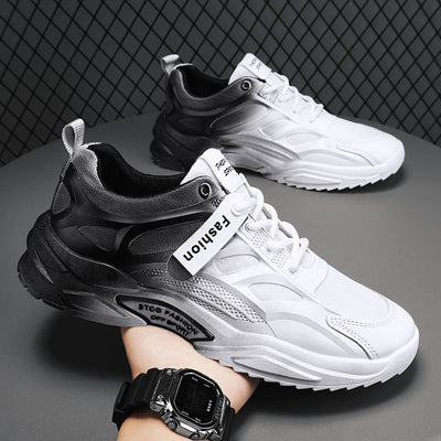 Gradient White Shoes Breathable Mesh Thin Sneaker