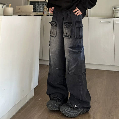 Retro Overalls For Men With Wide Legs