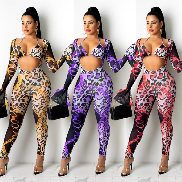 Digital Printed Two-piece Suit Female