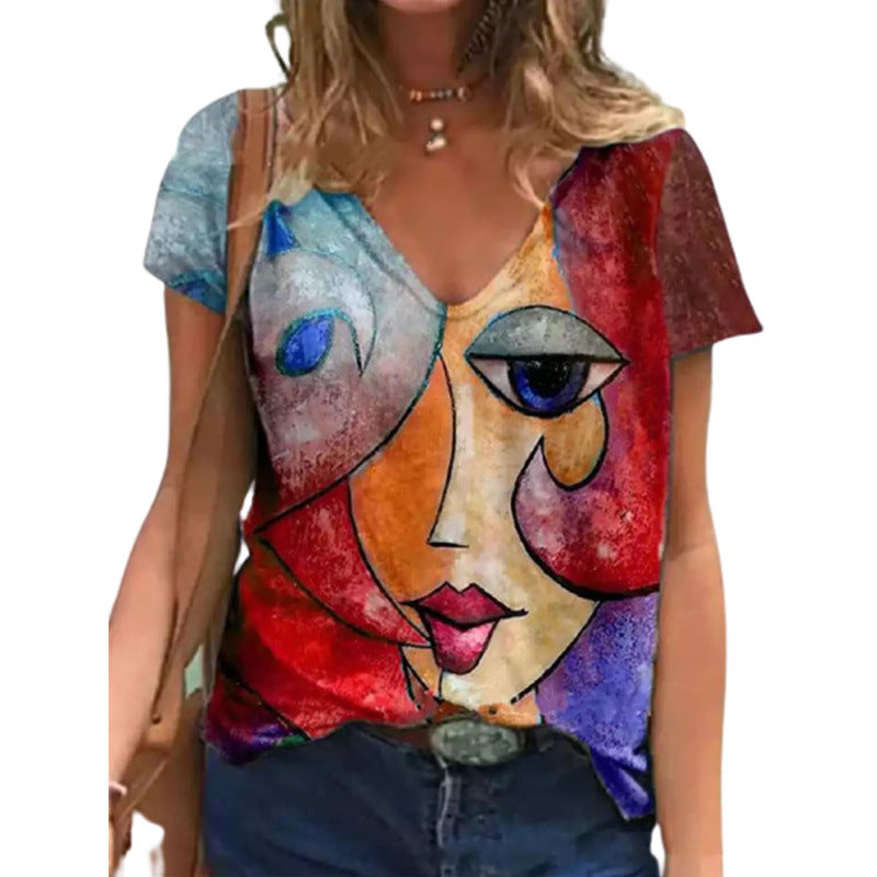 3DT T-shirt Casual Women's Short Sleeve