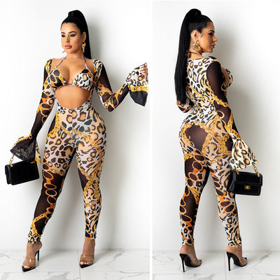 Digital Printed Two-piece Suit Female