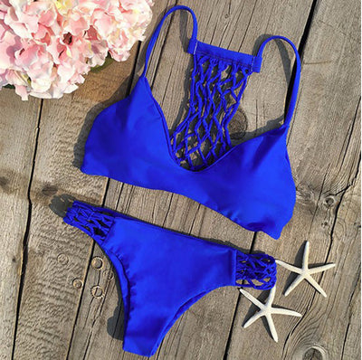 Brazil blue net bikini