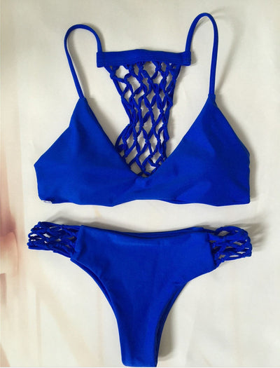 Brazil blue net bikini