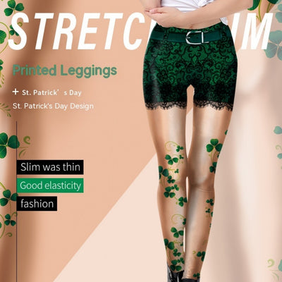 Patrick's Day 3D Digital Printed Women's Pants And Leggings