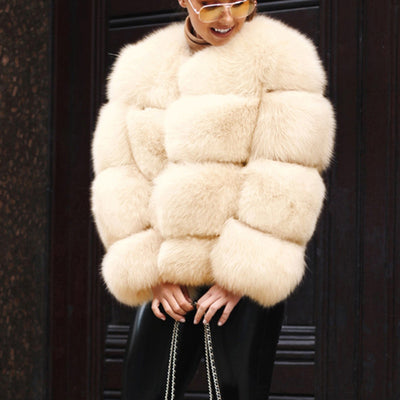 New faux fur coat women coat fox fur short coat