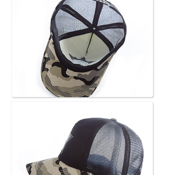 Pentagram Baseball Cap Camouflage Sun Hat Casual Hat Sun Hat Korean Men and Women Cap