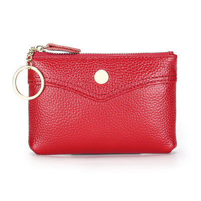 Short mini leather coin purse