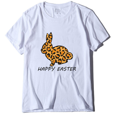 European And American Women's Easter Bunny Printed Short Sleeves