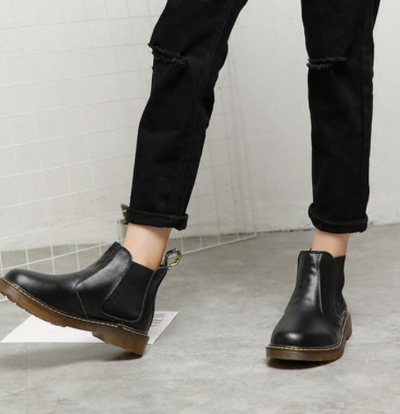 Vintage Leather Short Boots For Men
