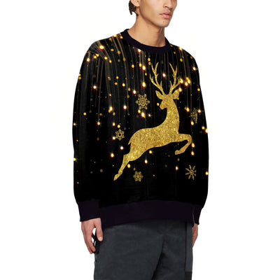 Women's Christmas Clothing Christmas Elk Digital Printed Round Neck Sweater