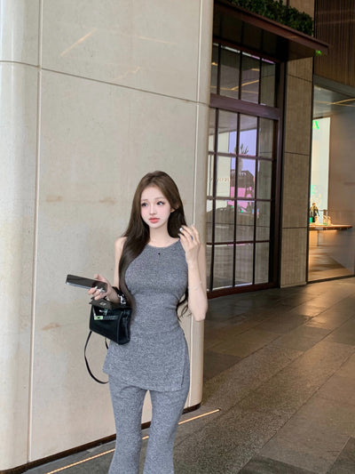 N18 Hot Girl Suit Women's Tight Waist Figure Flattering Camisole + High Waist Slimming Slightly Spicy Pants Two-Piece Set