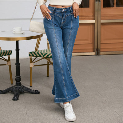 Shiying Casual Style High Waist Flared Pants Women's Autumn