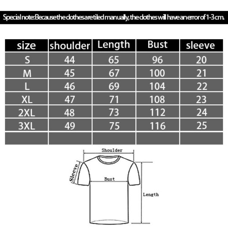 3D Digital Printing Casual Round Neck Short Sleeves T-shirt Men's Support Graphic Customization