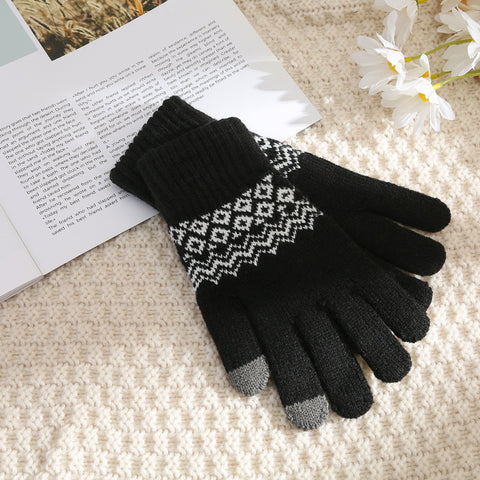 Cashmere-like Wavy Gloves For Men And Women