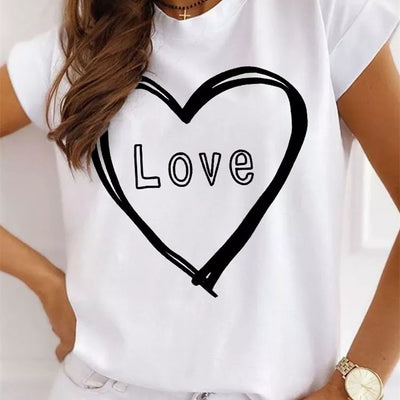 Valentine's Day Gift T Shirt Print Casual