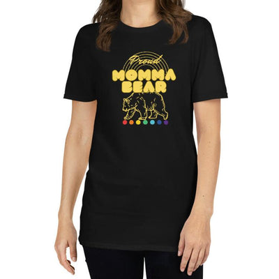 Bear Proud Mother Digital Printing Casual Round Neck Short Sleeves T-shirt