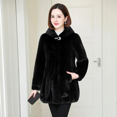 Ladies Haining Fur Mink Fur Coat