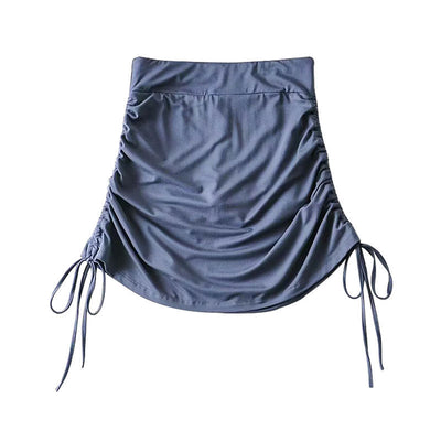Women's Hip-wrapped Drawstring Ruffle Short Skirt