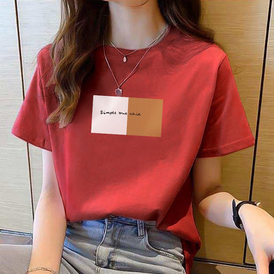 New Summer Korean Version Of Loose Half-sleeve Net Red Tops