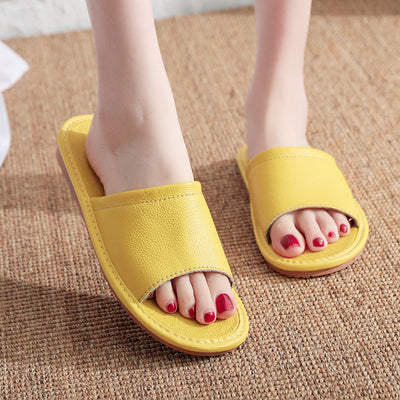 Home Leather Slippers Indoor For Men And Women